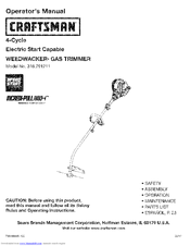 CRAFTSMAN WEEDWACKER INCREDI.PULL 316.711700 Operator's Manual