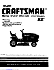 CRAFTSMAN EZ3 917.256522 Owner's Manual