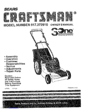 CRAFTSMAN 3One 917.372910 Owner's Manual