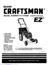 CRAFTSMAN EZ3 917.376960 Owner's Manual