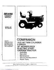 CRAFTSMAN Companion 917.259730 Owner's Manual