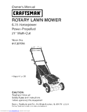 CRAFTSMAN 917.377781 Owner's Manual