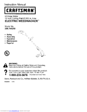 CRAFTSMAN WEEDWACKER 358.745250 Instruction Manual