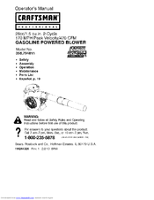 CRAFTSMAN 358.794811 Operator's Manual