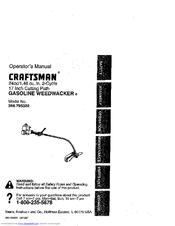 CRAFTSMAN Weedwacker 358.795320 Operator's Manual