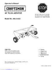 CRAFTSMAN 486.24350 Operator's Manual