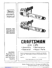 Sears Craftsman 358.352320 Owner's Manual