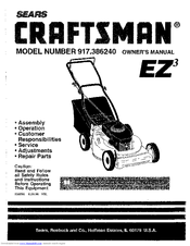 CRAFTSMAN EZ3 917.386240 Owner's Manual
