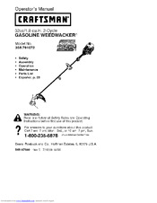 CRAFTSMAN WEEDWACKER 358.791072 Operator's Manual