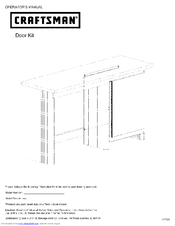CRAFTSMAN Door Kit Operator's Manual