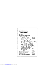 CRAFTSMAN 320.17256 Operator's Manual