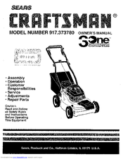 CRAFTSMAN 3One 917.373780 Owner's Manual