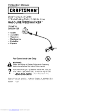 CRAFTSMAN WEEDWACKER 358.795121 Instruction Manual