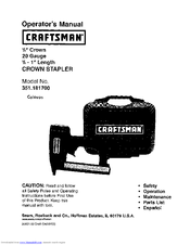 CRAFTSMAN Colovos 351.181700 Operator's Manual
