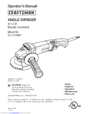Craftsman 315.115080 Operator's Manual