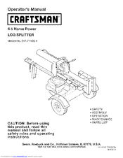 CRAFTSMAN 247.77466.1 Operator's Manual