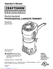 CRAFTSMAN 315.275121 Operator's Manual
