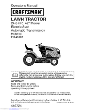 CRAFTSMAN 917.25433 Operator's Manual