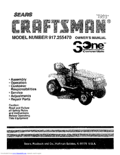 CRAFTSMAN 3One 917.255470 Owner's Manual