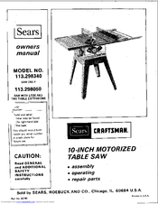Craftsman 113.298050 Manuals | ManualsLib