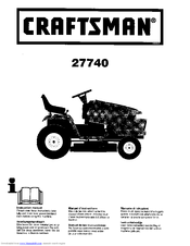 CRAFTSMAN 27740 Instruction Manual