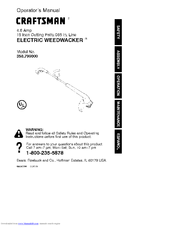 CRAFTSMAN WEEDWACKER 358.799000 Operator's Manual
