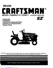 CRAFTSMAN EZ3 917.258671 Owner's Manual