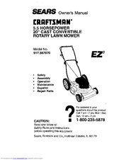 CRAFTSMAN EZ3 917.387070 Owner's Manual