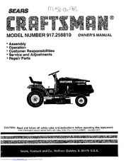 CRAFTSMAN 917.256810 Owner's Manual
