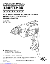 CRAFTSMAN 315.281260 Operator's Manual