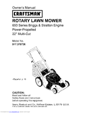 CRAFTSMAN 917.376736 Owner's Manual