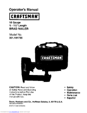 Craftsman 351.181730 Operator's Manual