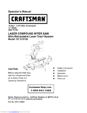 CRAFTSMAN 137.212150 Operator's Manual