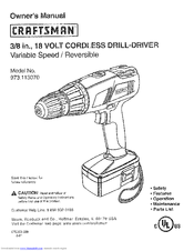 CRAFTSMAN 973.113070 Owner's Manual