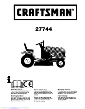 CRAFTSMAN 27744 Instruction Manual