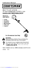 CRAFTSMAN WEEDWACKER 358.795551 Instruction Manual