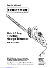 CRAFTSMAN 172.79443 Operator's Manual