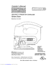 CRAFTSMAN Lithium 320.28127 Operator's Manual