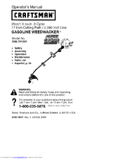 CRAFTSMAN GASOLINE WEEDWACKER 358.791031 Operator's Manual