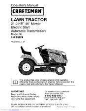 CRAFTSMAN 917.28824 Operator's Manual