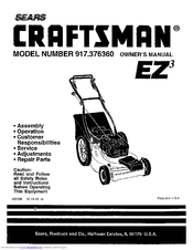 CRAFTSMAN EZ3 917.376360 Owner's Manual