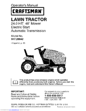 CRAFTSMAN 917.28842 Operator's Manual