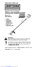 CRAFTSMAN WEEDWACKER 358.792010 Operator's Manual