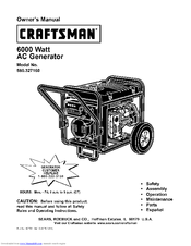 Craftsman 580.327160 Owner's Manual