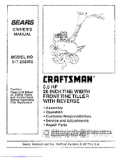 CRAFTSMAN 917.292460 Owner's Manual