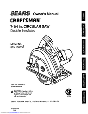 CRAFTSMAN 315.108350 Owner's Manual
