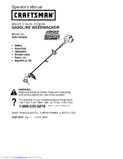 CRAFTSMAN WEEDWACKER 358.795920 Operator's Manual