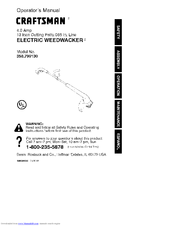 CRAFTSMAN WEEDWACKER 358.799130 Operator's Manual