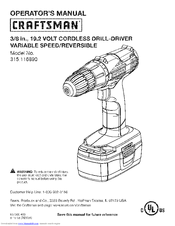 Craftsman 315.116890 Operator's Manual