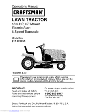 CRAFTSMAN 917.276750 Operator's Manual